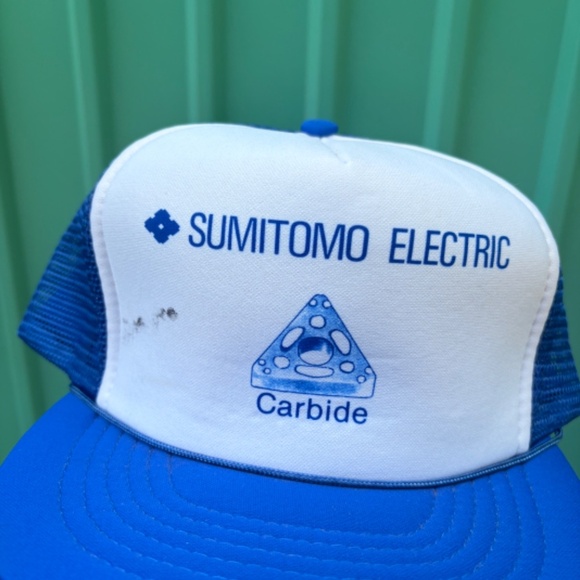 SUMITOMO ELECTRIC Carbide Vintage trucker hat mesh snapback - Picture 2 of 6